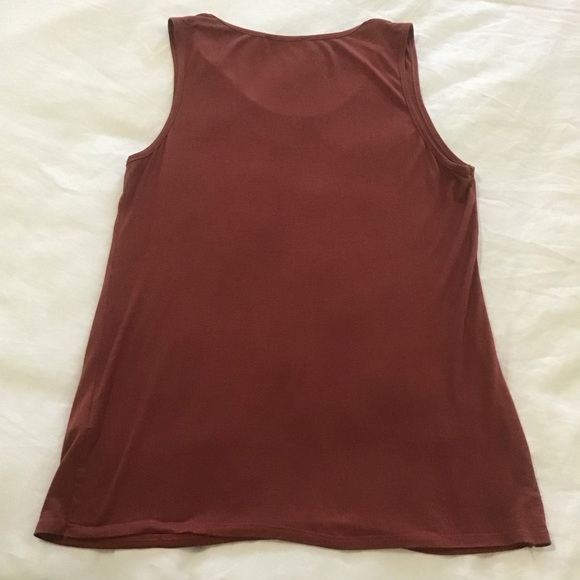 Polly Cooper Brick Red Geometric Sparkle Embellishment Tank Top, Size XL - Picture 7 of 10